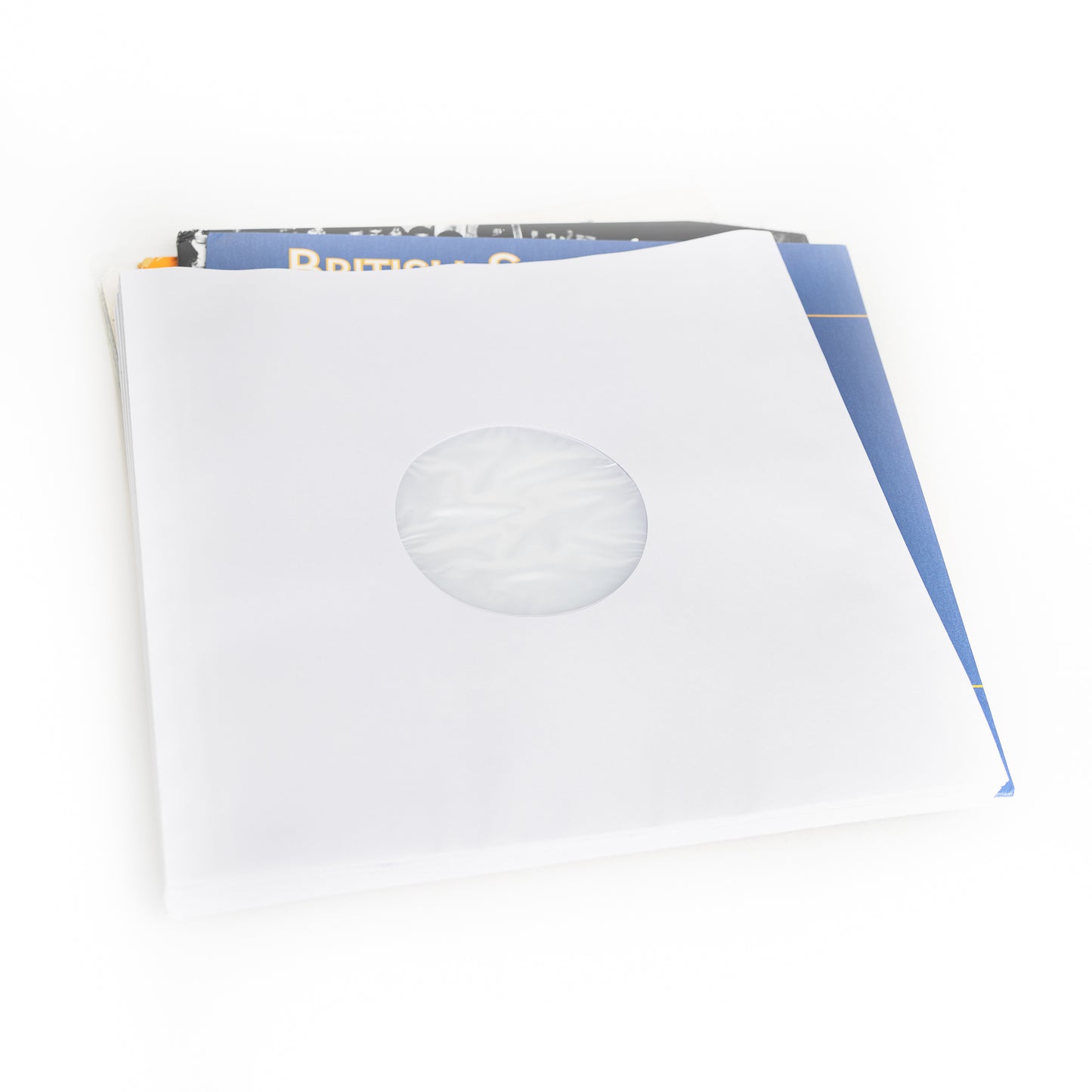 BMC 20 Vinyl Record Inner Sleeves for 12 Inch 33 RPM LP | Black & White Kraft Paper Sleeves