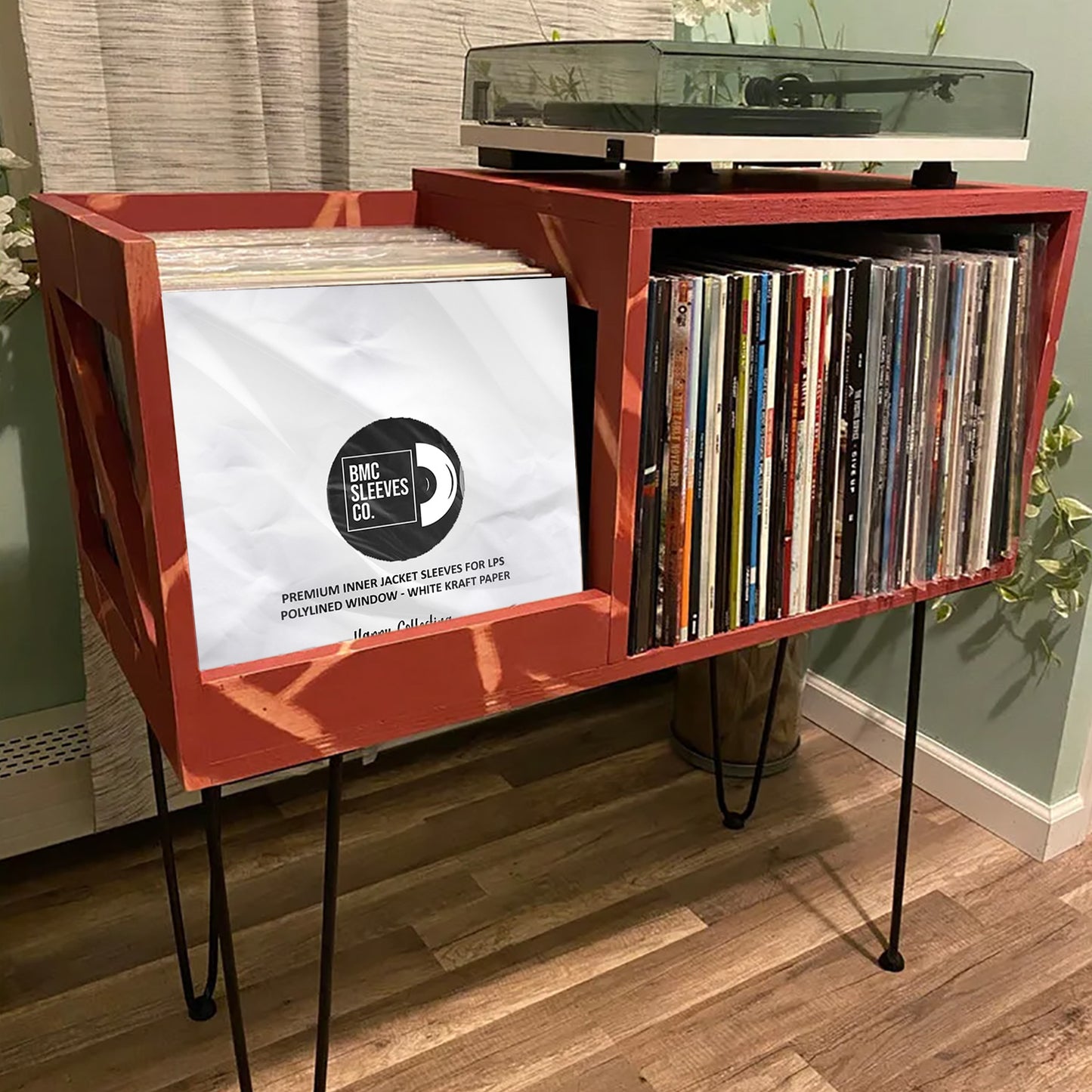 BMC 20 Vinyl Record Inner Sleeves for 12 Inch 33 RPM LP | Black & White Kraft Paper Sleeves