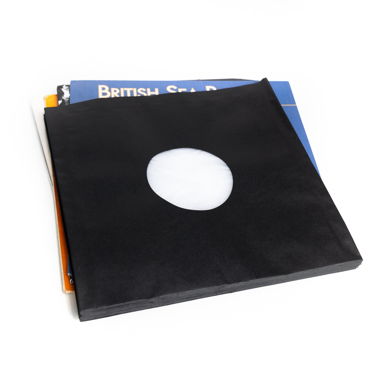 BMC 20 Vinyl Record Inner Sleeves for 12 Inch 33 RPM LP | Black & White Kraft Paper Sleeves