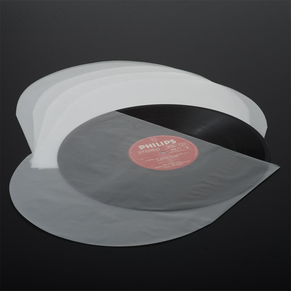 BMC 50 Vinyl Record Inner Sleeves for 12 Inch 33 RPM LP | Rounded & Transparent Sleeves Anti-Static - 2/3 MIL