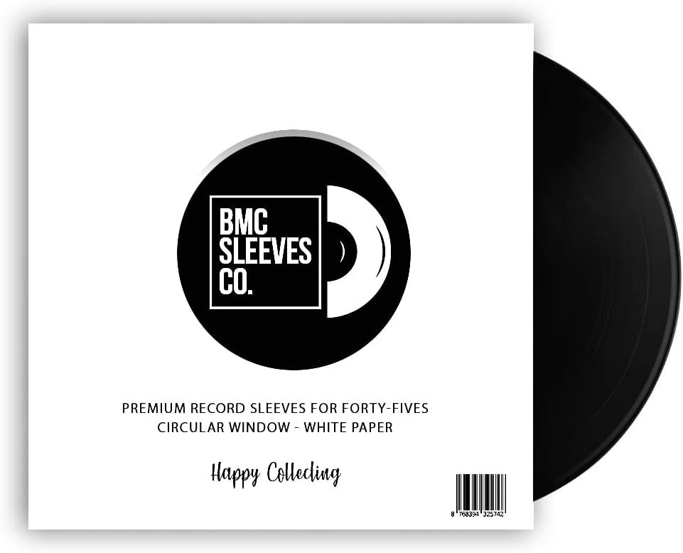 BMC 50 Vinyl Record Inner Sleeves for 7 Inch 45 RPM EP | Multi-Colors Sleeves for Premium Storage - Archival Quality
