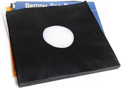BMC 20 Vinyl Record Inner Sleeves for 12 Inch 33 RPM LP | Black & White Kraft Paper Sleeves